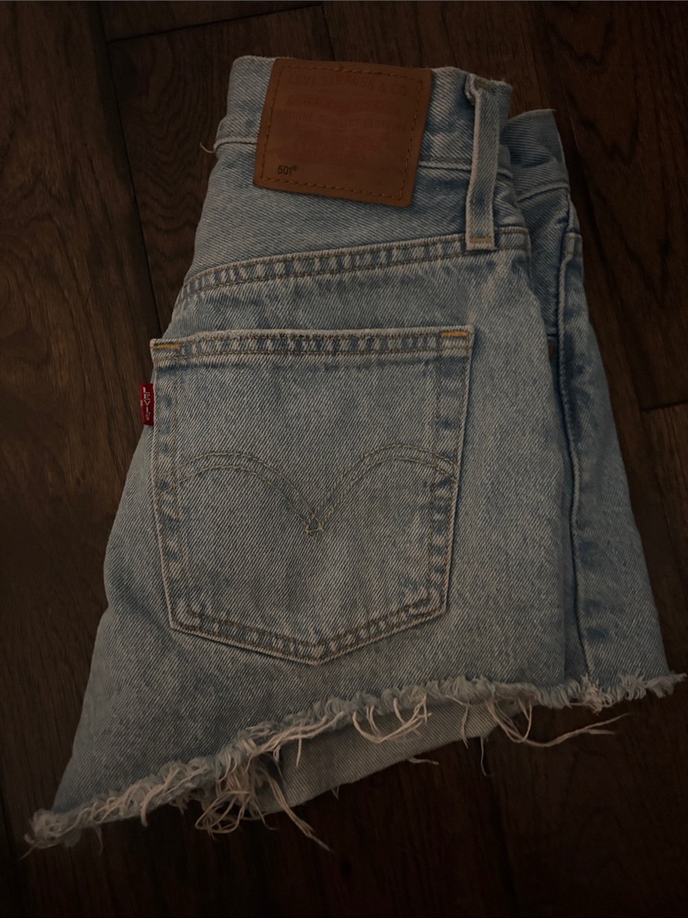Levi’s 501 shorts distressed